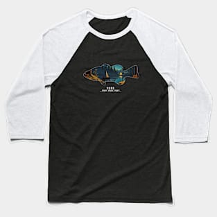 Here Fishy Fishy, Night Lake Baseball T-Shirt